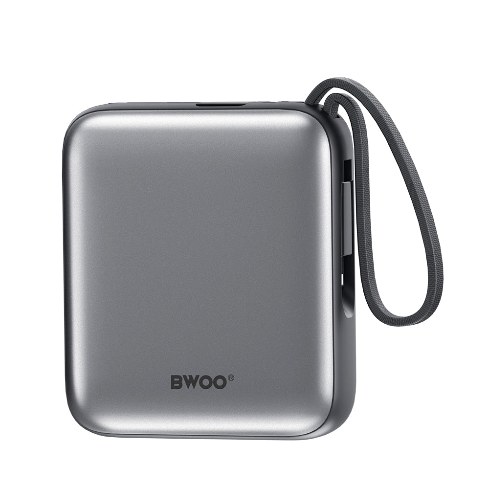 Vanjska baterija BWOO BO-P74, 10000mAh, 22.5W, PD, 1 x Lightning - 2 x USB-C, Crna