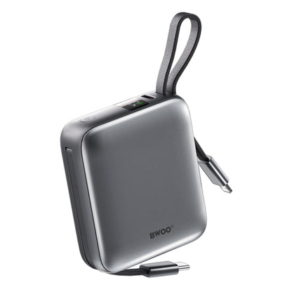 Vanjska baterija BWOO BO-P74, 10000mAh, 22.5W, PD, 1 x Lightning - 2 x USB-C, Crna