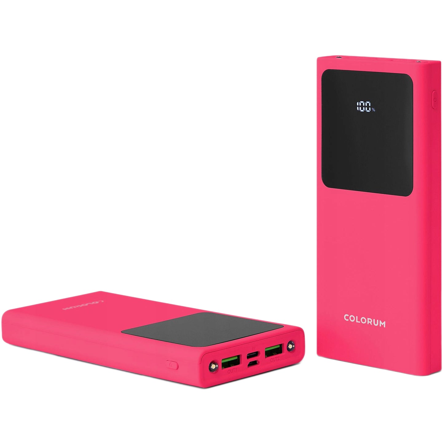 Vanjska baterija Colorum CPB10-02, 10000mAh, 10W, 2 x USB-A, Magenta