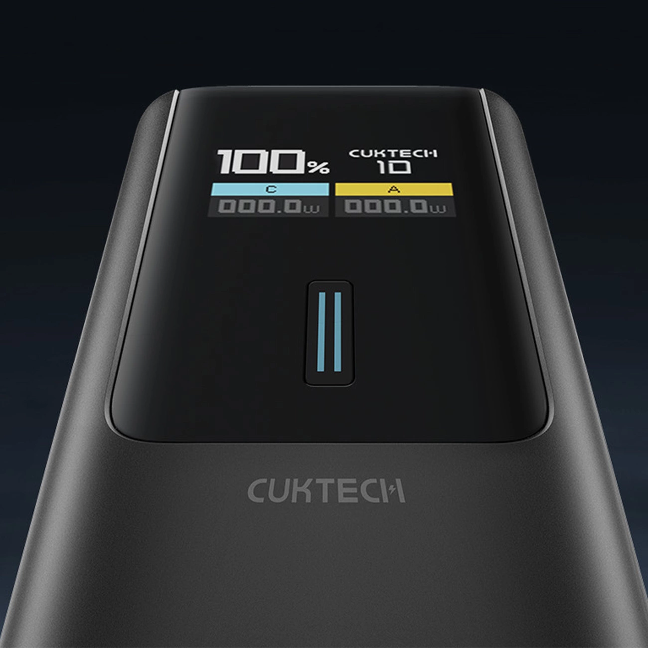 Vanjska baterija Cuktech, 10000mAh, 150W, QC + PD, 1 x USB-A - 1 x USB-C, Crna CKPB100PGLBL