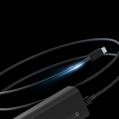 Vanjska baterija Cuktech, 10000mAh, 150W, QC + PD, 1 x USB-A - 1 x USB-C, Crna CKPB100PGLBL