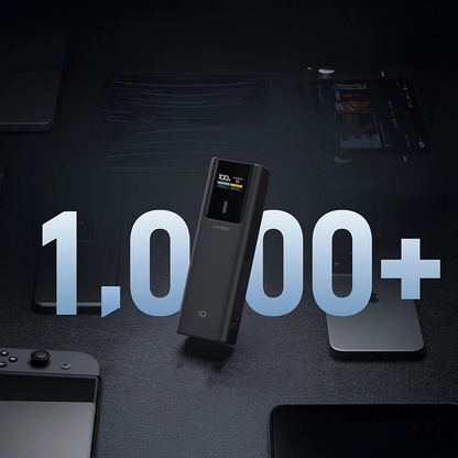 Vanjska baterija Cuktech, 10000mAh, 150W, QC + PD, 1 x USB-A - 1 x USB-C, Crna CKPB100PGLBL