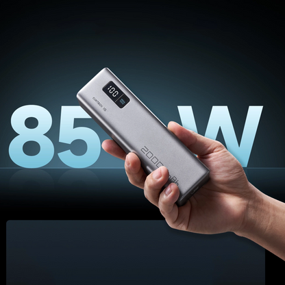 Vanjska baterija Cuktech, 20000mAh, 100W, QC + PD, 1 x USB-A - 2 x USB-C, Siva CUKP200XGLGR