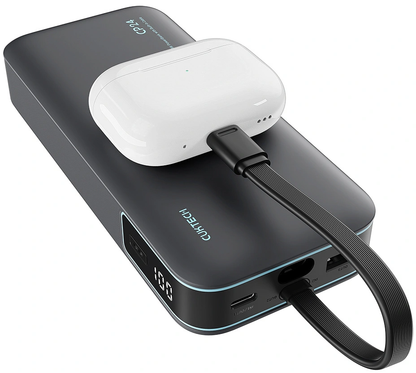 Vanjska baterija Cuktech LPB200N, 20000mAh, 40W, QC + PD, 1 x USB-A - 2 x USB-C, Crna