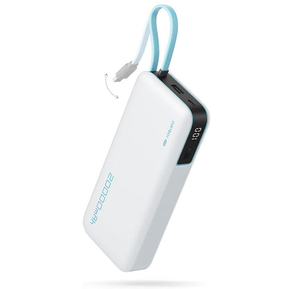 Vanjska baterija Cuktech LPB200N, 20000mAh, 45W, QC + PD, 1 x USB-A - 2 x USB-C, Bijela CUKP200NGLLG
