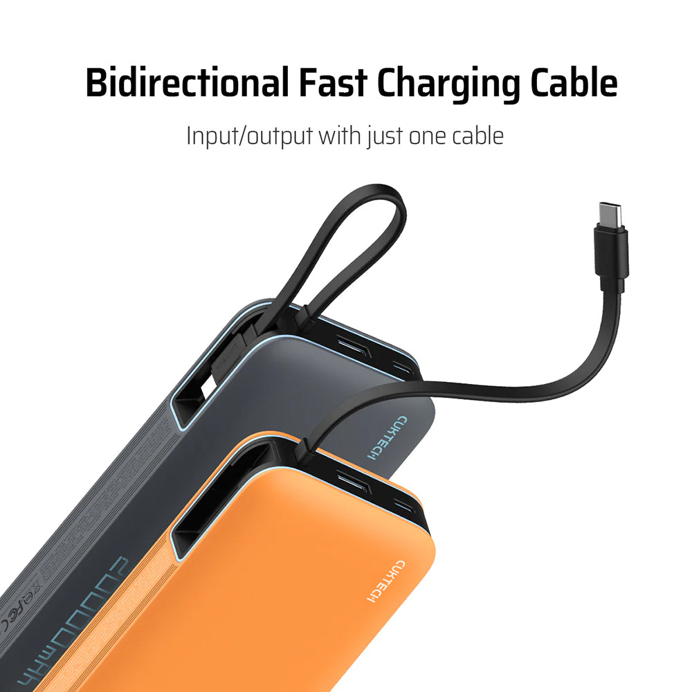 Vanjska baterija Cuktech LPB200N, 20000mAh, 45W, QC + PD, 1 x USB-A - 2 x USB-C, Bijela CUKP200NGLLG