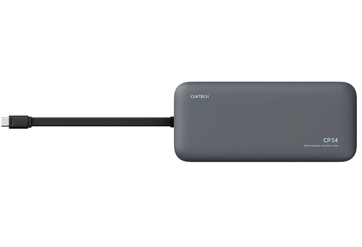 Vanjska baterija Cuktech LPB200N, 20000mAh, 40W, QC + PD, 1 x USB-A - 2 x USB-C, Crna