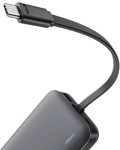 Vanjska baterija Cuktech LPB200N, 20000mAh, 40W, QC + PD, 1 x USB-A - 2 x USB-C, Crna