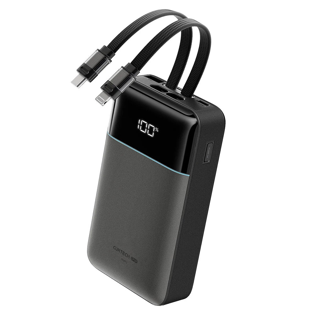 Vanjska baterija Cuktech LPB200NL, 20000mAh, 40W, QC + PD, 1 x Lightning - 1 x USB-A - 2 x USB-C, Siva CKB200NLGLGY