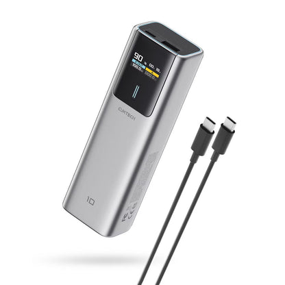Vanjska baterija Cuktech PB150P, 15000mAh, 120W, QC + PD, 1 x USB-A - 2 x USB-C, Siva CKPB150POSGR
