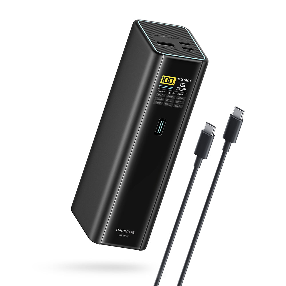 Vanjska baterija Cuktech PB200U, 20000 mAh, 210 W, QC + PD, 1 x USB-A – 2 x USB-C, bijela CKPB200UGLGR