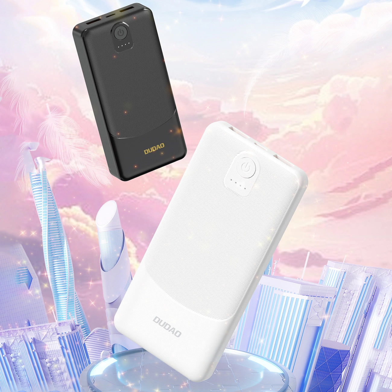 Vanjska baterija Dudao K10, 10000mAh, 12W, 2 x USB-A, Crna
