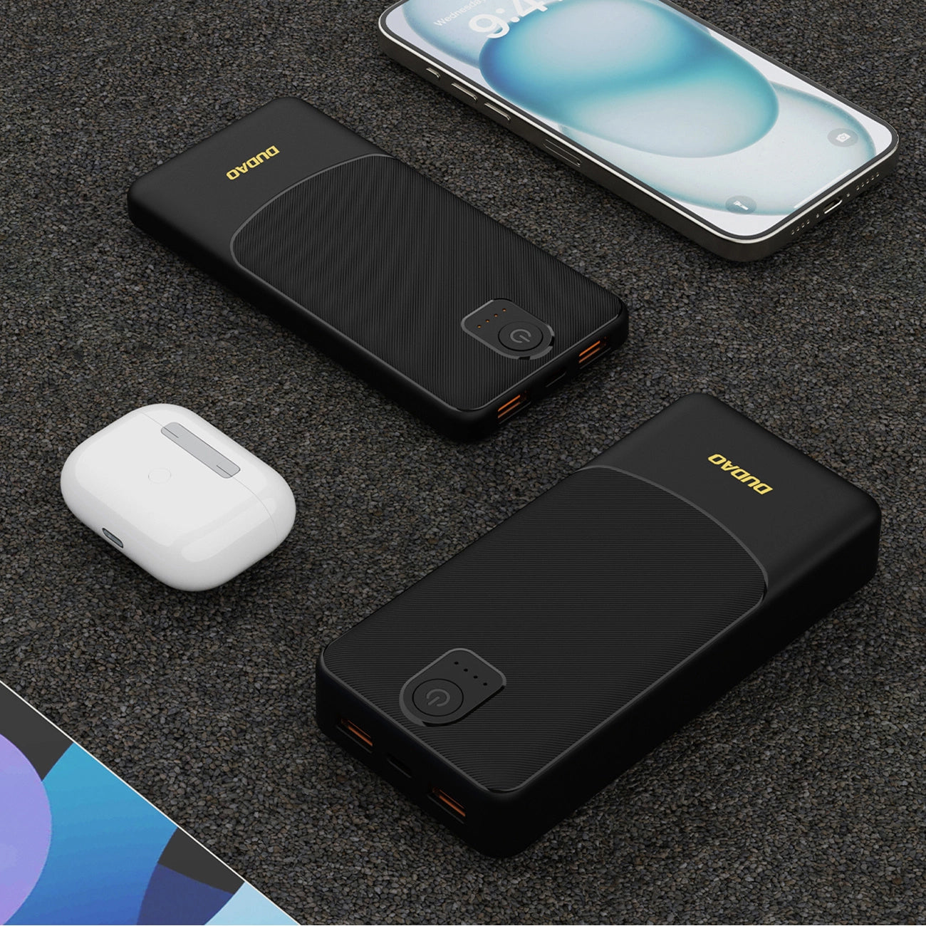 Vanjska baterija Dudao K10, 10000mAh, 12W, 2 x USB-A, Crna
