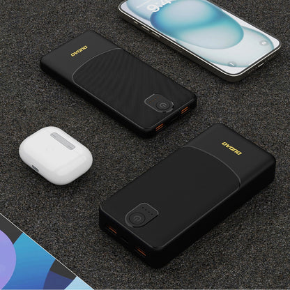Vanjska baterija Dudao K10, 10000mAh, 12W, 2 x USB-A, Crna