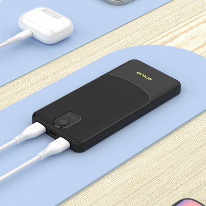 Vanjska baterija Dudao K10, 10000mAh, 12W, 2 x USB-A, Crna