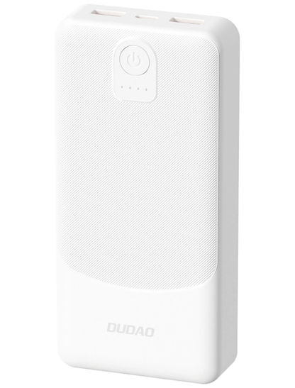 Vanjska baterija Dudao K10Pro, 20000mAh, 12W, 2 x USB-A, Bijela