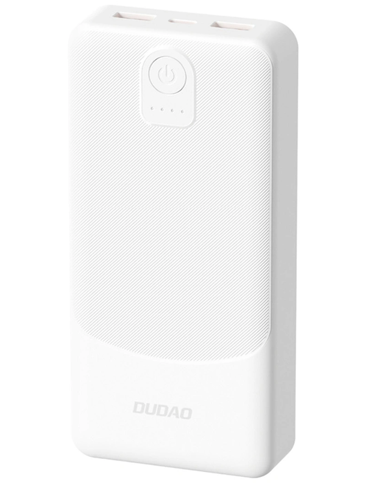 Vanjska baterija Dudao K10Pro, 20000mAh, 12W, 2 x USB-A, Bijela