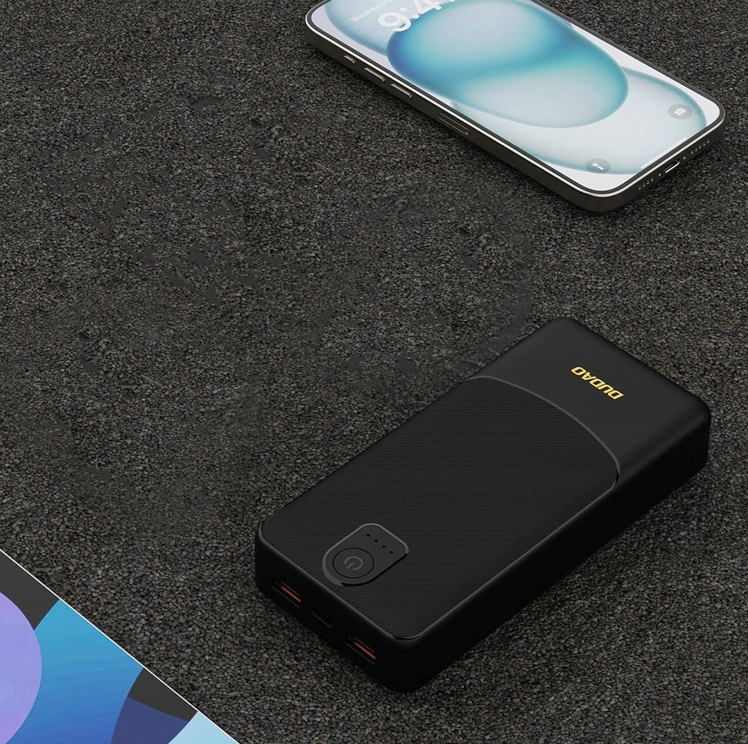 Vanjska baterija Dudao K10Pro, 20000mAh, 12W, 2 x USB-A, Crna