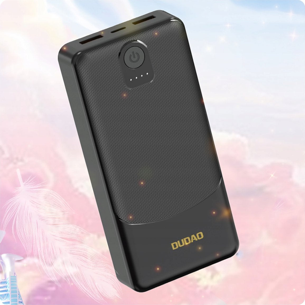 Vanjska baterija Dudao K10Pro, 20000mAh, 12W, 2 x USB-A, Crna