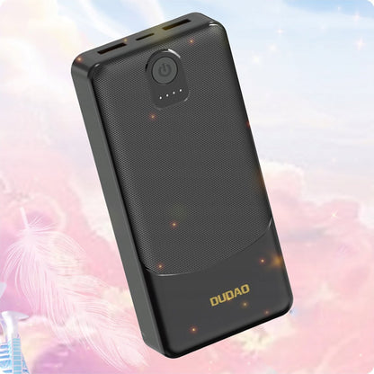 Vanjska baterija Dudao K10Pro, 20000mAh, 12W, 2 x USB-A, Crna