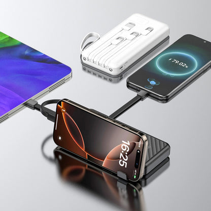 Vanjska baterija Dudao K11, 10000mAh, 10W, 1 x Lightning - 1 x microUSB - 1 x USB-A - 1 x USB-C, Bijela