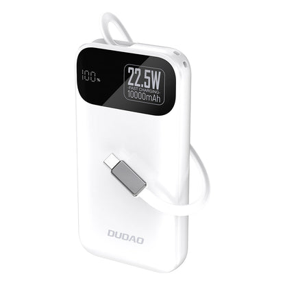 Vanjska baterija Dudao K31, 10000mAh, 22.5W, PD, 2 x USB-C, Bijela