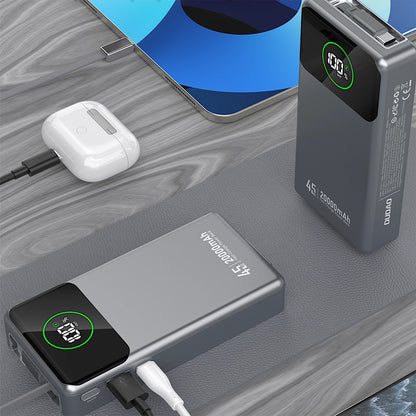 Vanjska baterija Dudao K31 Pro, 20000mAh, 45W, QC + PD, 1 x USB-A - 2 x USB-C, Siva