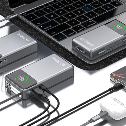 Vanjska baterija Dudao K31 Pro, 20000mAh, 45W, QC + PD, 1 x USB-A - 2 x USB-C, Siva