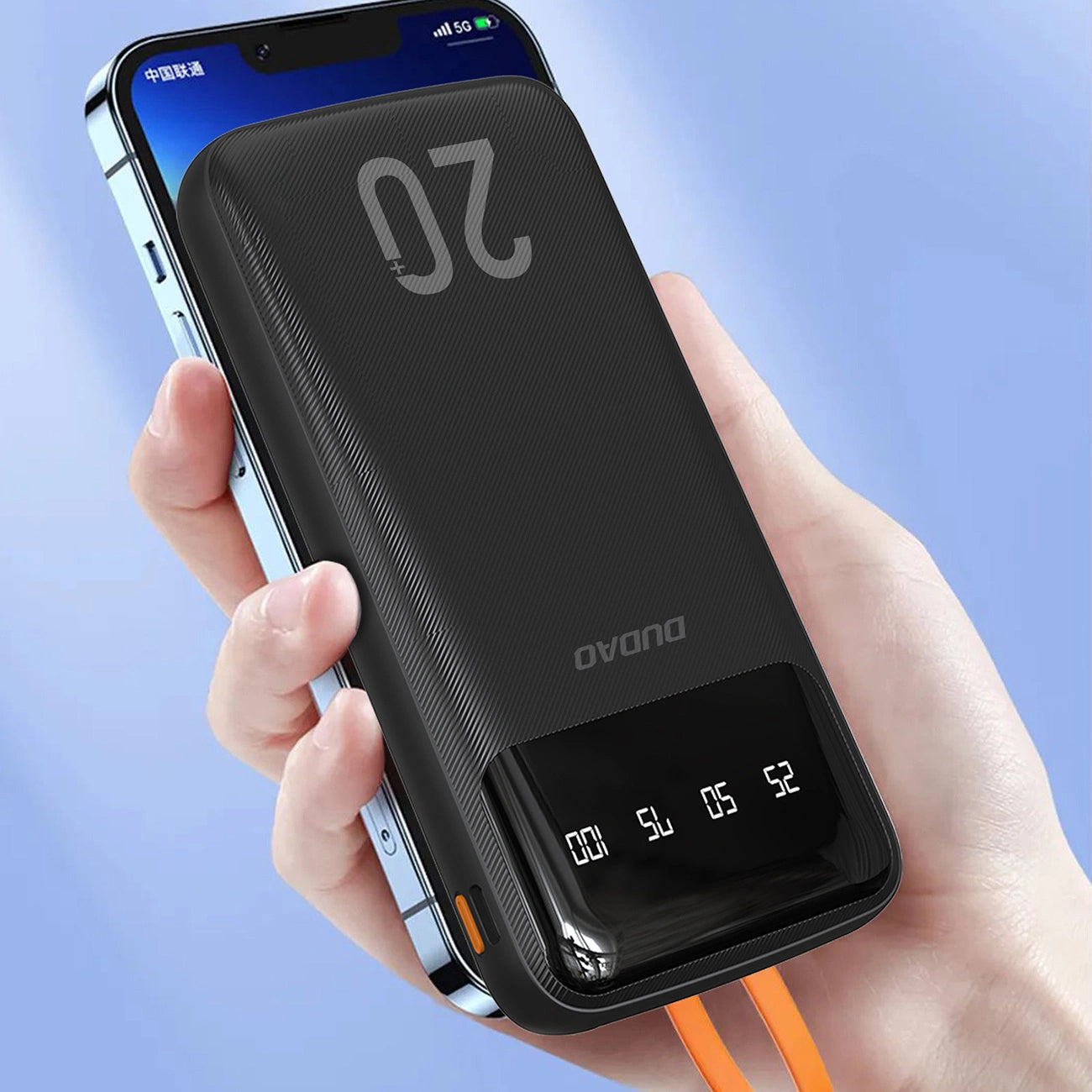 Vanjska baterija Dudao K6Pro+, 20000mAh, 10W, 1 x Lightning - 1 x microUSB - 1 x USB-A - 1 x USB-C, Crna