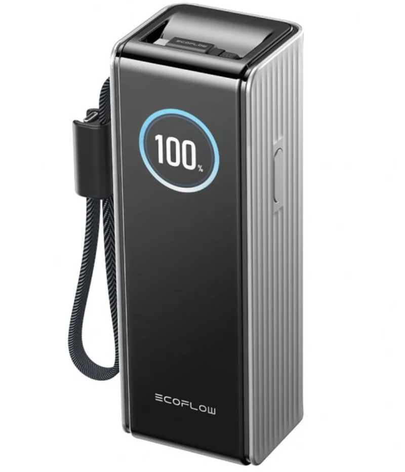 Vanjska baterija EcoFlow Rapid, 25000mAh, 170W, QC + PD, 1 x USB-A - 3 x USB-C, Siva