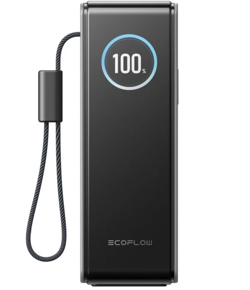 Vanjska baterija EcoFlow Rapid, 25000mAh, 170W, QC + PD, 1 x USB-A - 3 x USB-C, Siva