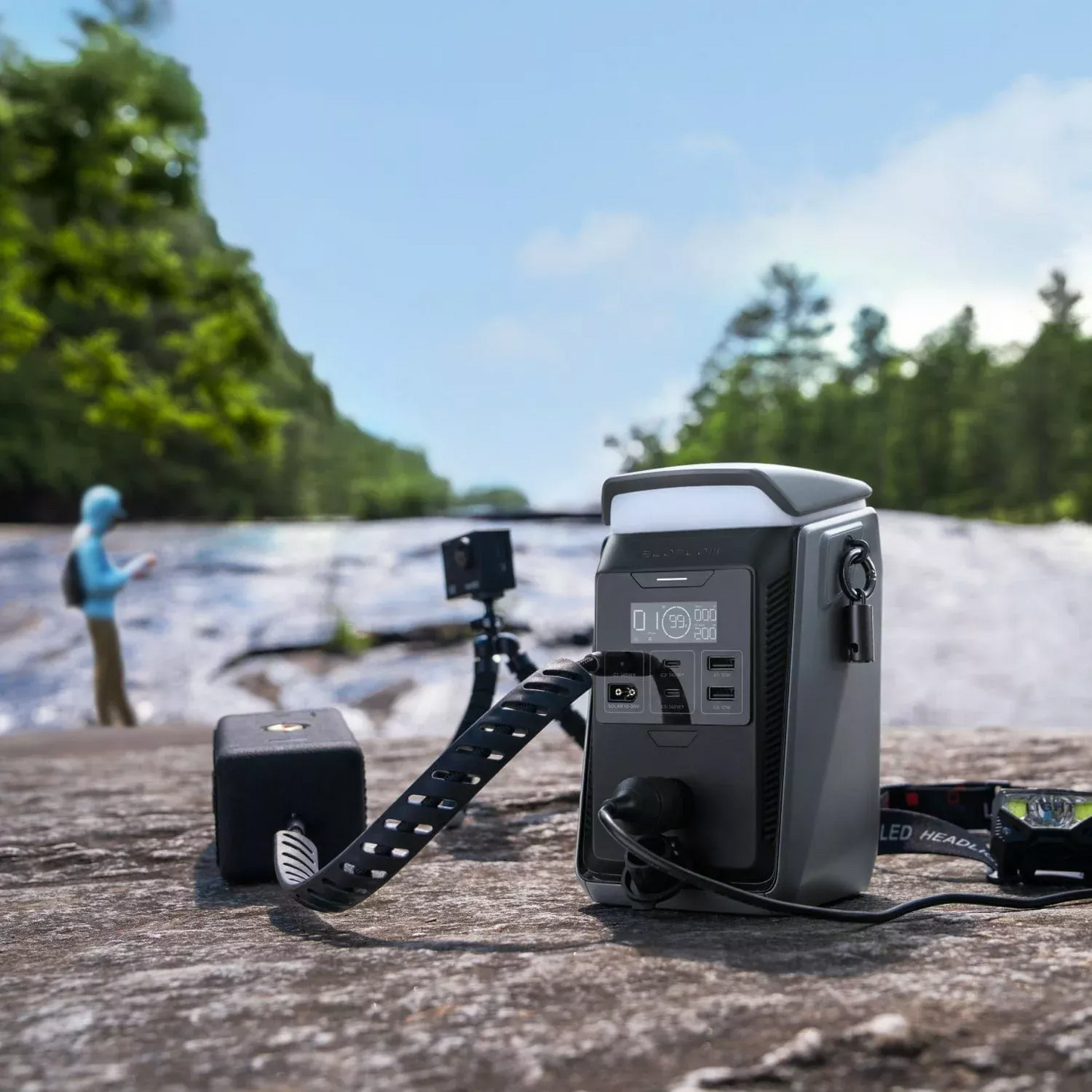 Vanjska baterija EcoFlow Trail 200, 60000mAh, 220W, PD, 2 x USB-A - 2 x USB-C, Crna EF-TRAIL200-N