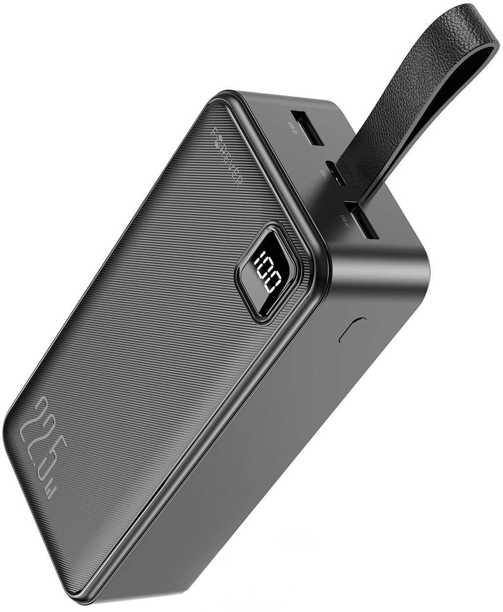 Vanjska baterija Forever TB-300XL, 30000 mAh, 22,5 W, QC + PD, 1 x USB-C – 2 x USB-A, crna