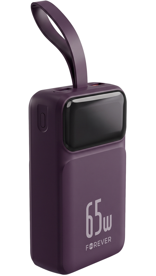 Vanjska baterija Forever Vibe-TB65, 20000mAh, 65W, QC + PD, 2 x USB-A - 2 x USB-C, Bordo