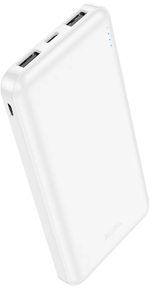 Vanjska baterija HOCO J100, 10000mAh, 10W, 2 x USB-A, Bijela