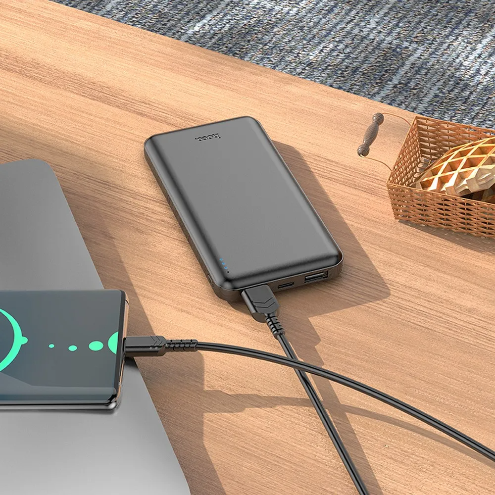 Vanjska baterija HOCO J100, 10000mAh, 10W, 2 x USB-A, Crna