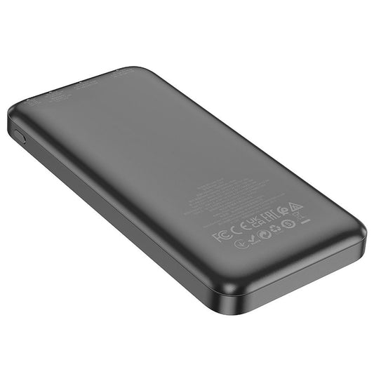 Vanjska baterija HOCO J101, 10000mAh, 22.5W, QC + PD, 1 x USB-C - 2 x USB-A, Crna