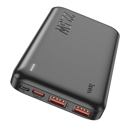 Vanjska baterija HOCO J101, 10000mAh, 22.5W, QC + PD, 1 x USB-C - 2 x USB-A, Crna