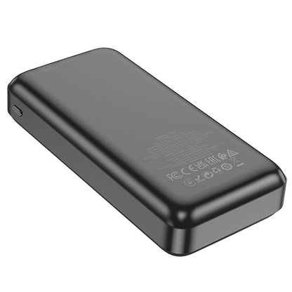 Vanjska baterija HOCO J101A, 20000mAh, 22.5W, QC + PD, 1 x USB-C - 2 x USB-A, Crna