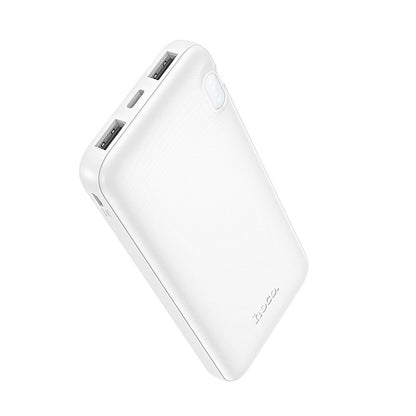 Vanjska baterija HOCO J128, 10000mAh, 10W, 2 x USB-A, Bijela