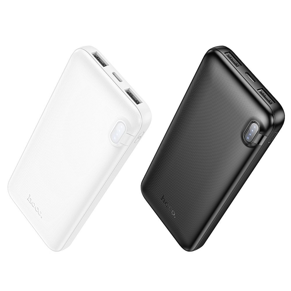 Vanjska baterija HOCO J128, 10000mAh, 10W, 2 x USB-A, Bijela