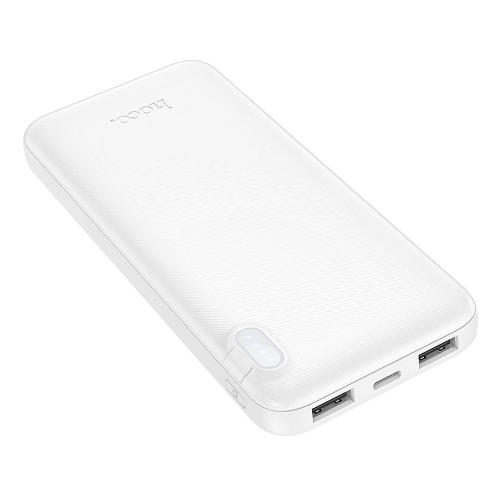 Vanjska baterija HOCO J128, 10000mAh, 10W, 2 x USB-A, Bijela