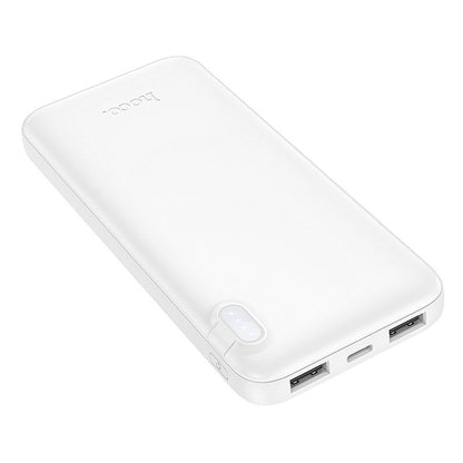 Vanjska baterija HOCO J128, 10000mAh, 10W, 2 x USB-A, Bijela