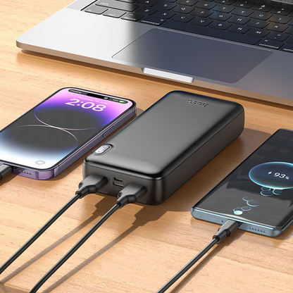 Vanjska baterija HOCO J128A, 20000mAh, 10W, 2 x USB-A, Crna, Obnovljena