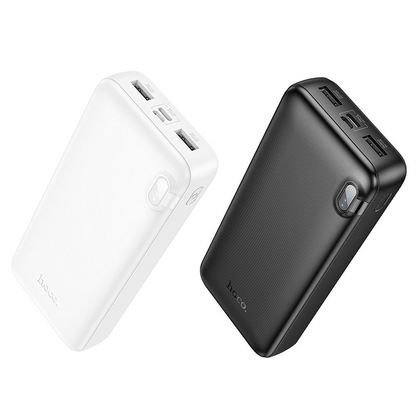 Vanjska baterija HOCO J128A, 20000mAh, 10W, 2 x USB-A, Crna, Obnovljena