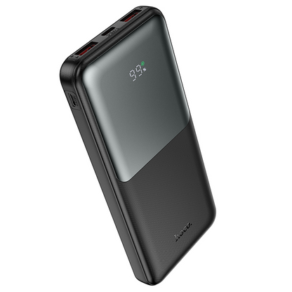 Vanjska baterija HOCO J136, 10000 mAh, 22,5 W, QC + PD, 1 × USB-C – 2 × USB-A, crna