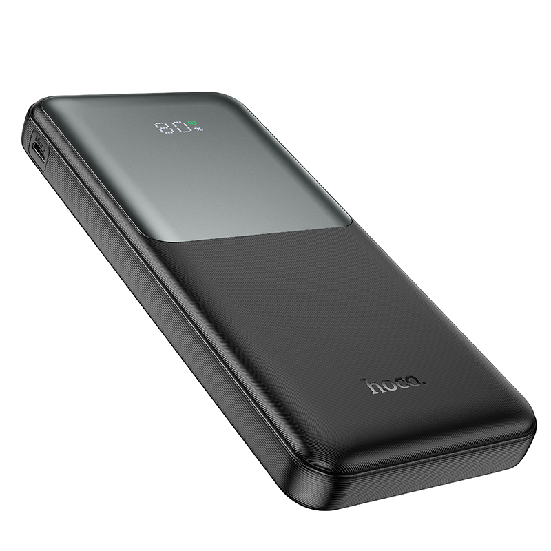 Vanjska baterija HOCO J136, 10000 mAh, 22,5 W, QC + PD, 1 × USB-C – 2 × USB-A, crna