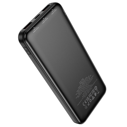 Vanjska baterija HOCO J136, 10000 mAh, 22,5 W, QC + PD, 1 × USB-C – 2 × USB-A, crna