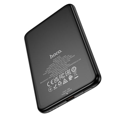 Vanjska baterija HOCO Wireless J140A, 5000mAh, 20W, PD + QI, 1 x USB-C, Crna