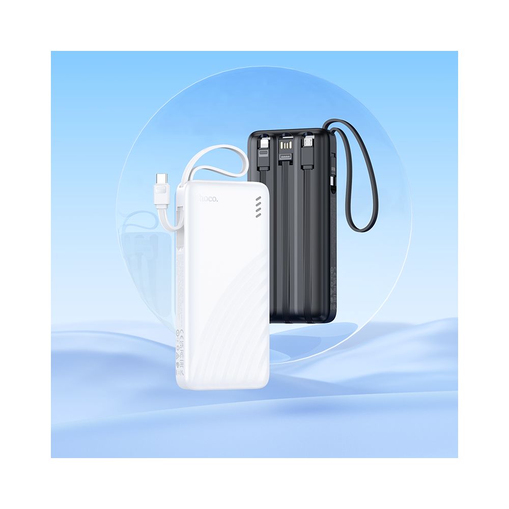 Vanjska baterija HOCO J146, 10000mAh, 10W, 1 x Lightning - 1 x microUSB - 1 x USB-A - 1 x USB-C, Crna